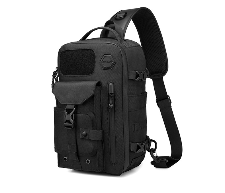 Taktesch Broschtbeutel fir Männer – Waasserdicht Crossbody-Broschtbeutel fir Outdoor-Sling fir Sport, Reesen a Multifunktionsgebrauch_voghion.com