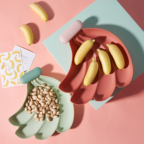 Creative fruit plate dry Nordic style candy plate household snack box nut box street stall plastic fruit plate saucer