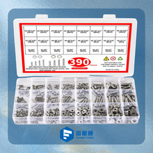 �羳390pcs 304�����ʮ��Բͷ��˿�����Ȧ#2-56&mdash;#8-32��װ�׼�
