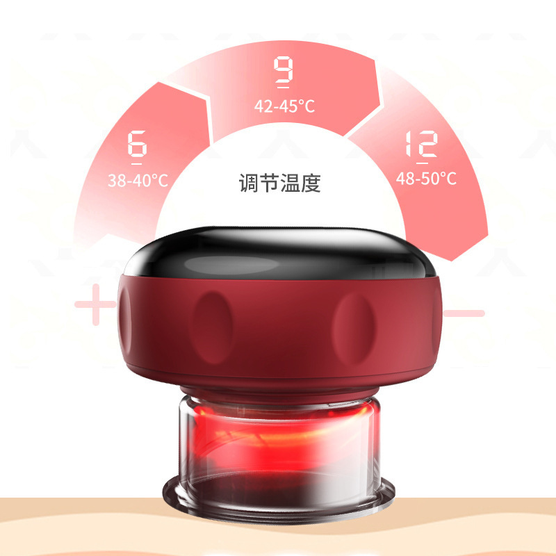 マッサージ器 電動刮痧器 経絡を整える 呼吸加熱機能付き 家庭用 全身対応 経絡ブラシ カッピング|undefined