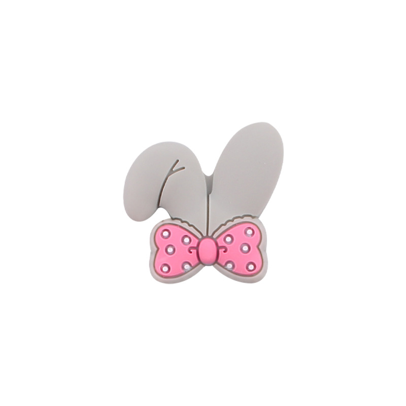 Bebé suministros de dibujos animados de silicona animal conejo mordedor arco DIY Cadena de chupete molar anti-gota cadena pequeños accesorios