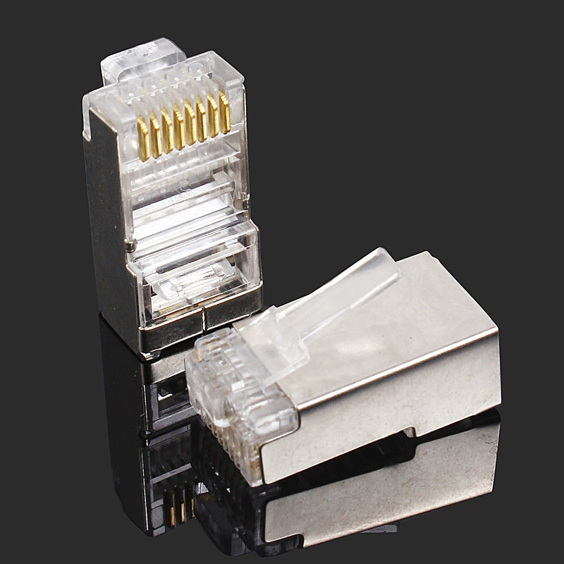 Супер шестигранник без экрана/двойной экран кристаллическая головка CAT6A гигабитовый разъем RJ45 кристаллический сетевой разъем
