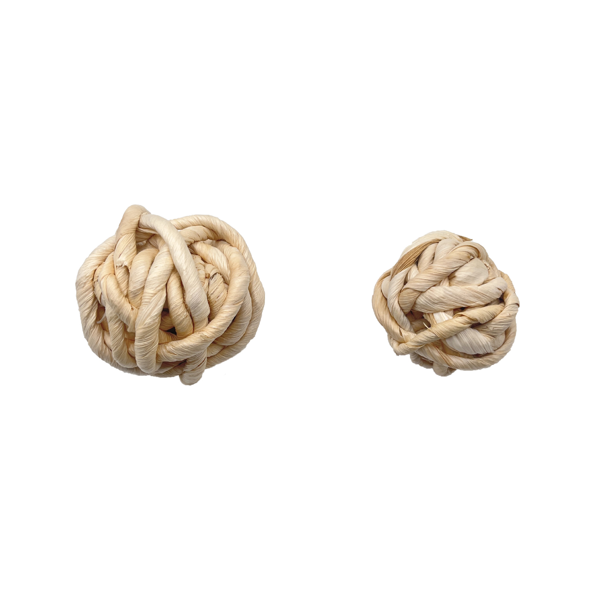 Bola de hoja de maíz natural tejida a mano, bola de juguete para pájaros, loro, estornino, bola de pulir, hámster, conejo, bola de mordida