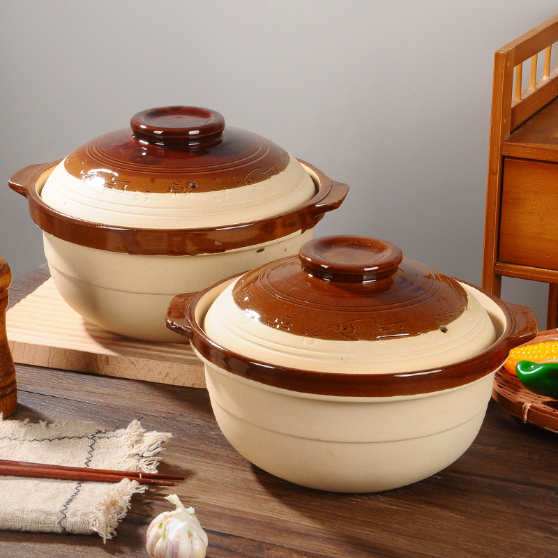 Commercial Takeout Packaged Clay Pot Retro Rice Noodle Pot Mutton Pot Beef Offal Pot Old Bo Shan Crispy Pot Crispy Fish Pot Gift Box