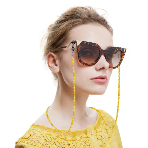 Beaded glasses hanging chain to prevent glasses from falling off rope lanyard beaded glasses chain (crystal pattern beads)