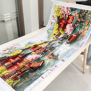 ♯Yi Jiangnan Cross Stitch New Style 2025 Living Room Casual Modern Jiangnan Landscape Handmade Stitch
