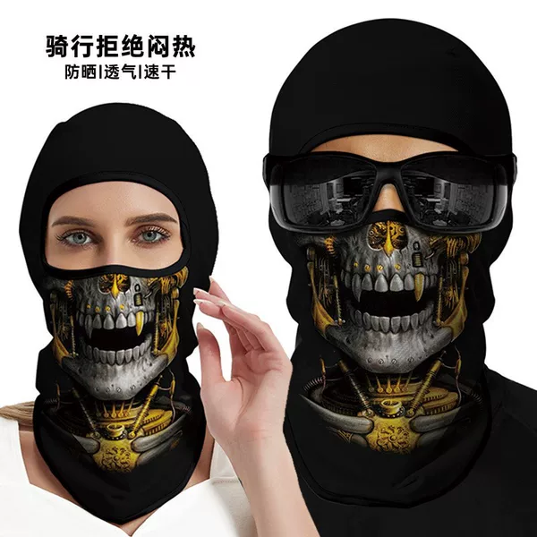 Summer Sun Protection Hood for Men and Women, Outdoor Motorcycle Riding Helmet Lined Hood, Fishing Funny Face Mask, Face Mask