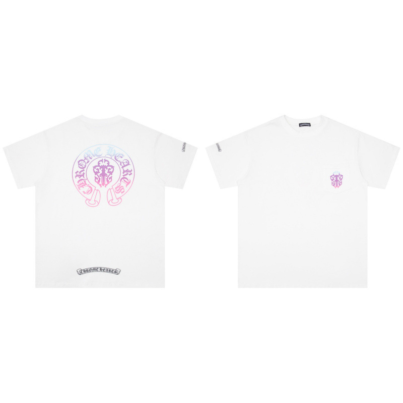 クローバーTシャツのクロスボーダーハイバージョン、ゆったりとしたトレンディなクローバークロスプリント、男女カップル同じスタイルの半袖|undefined