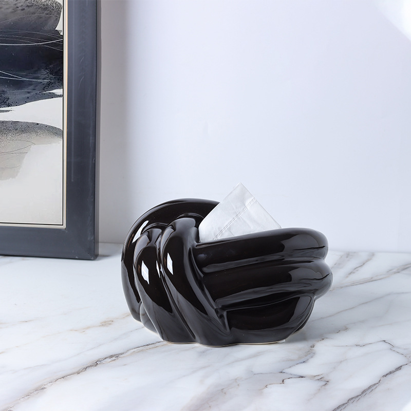 Knot Ceramic Tissue Box - Stylish Design