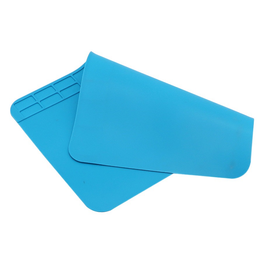 Un equipo azul Reparación de teléfonos móviles Banco DE TRABAJO almohadilla aislante de silicona resistente a altas temperaturas de escritorio herramienta de soldador eléctrico