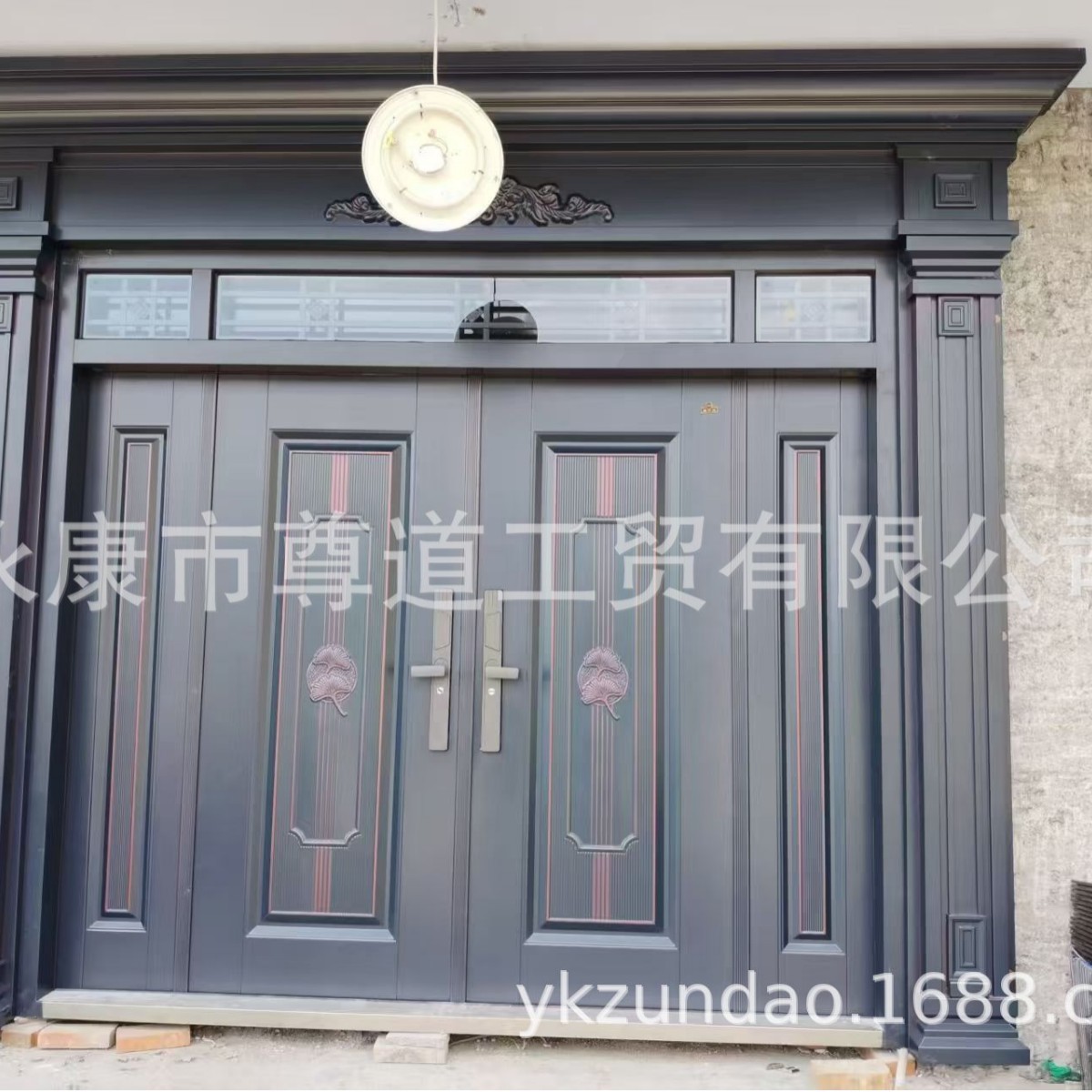 工厂批发湖北远安锌合金大门兴山四开大门秭归农村入户大门