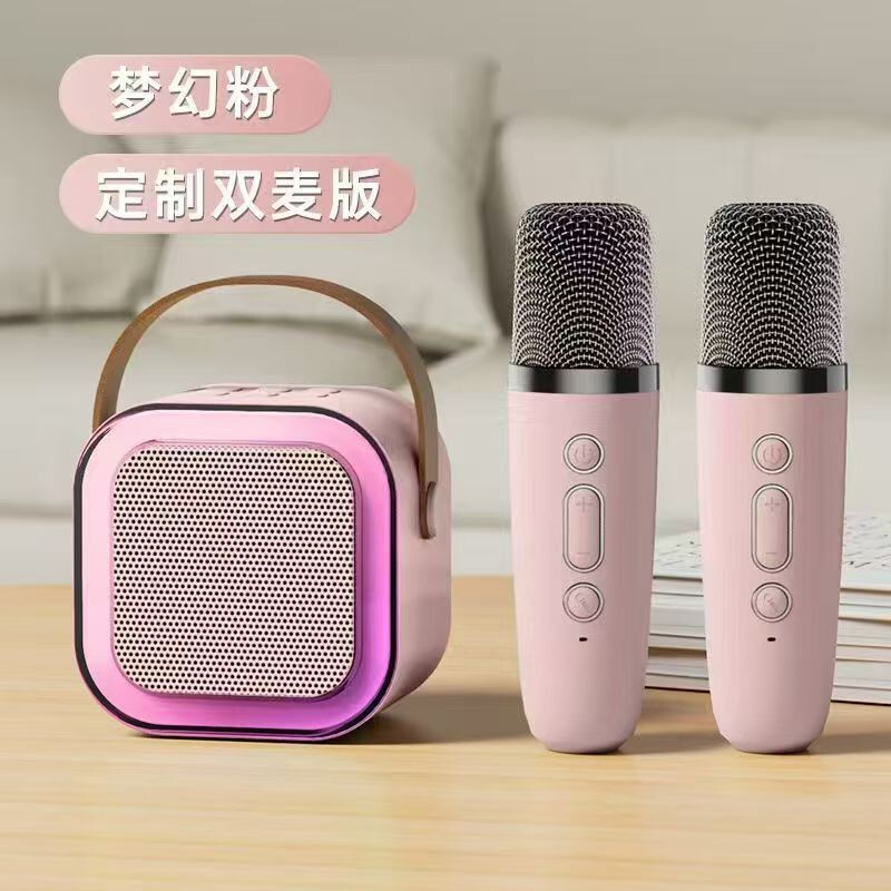 K12蓝牙音响迷你便携K歌麦无线蓝牙一体机卡拉OK唱歌智能喇叭|undefined