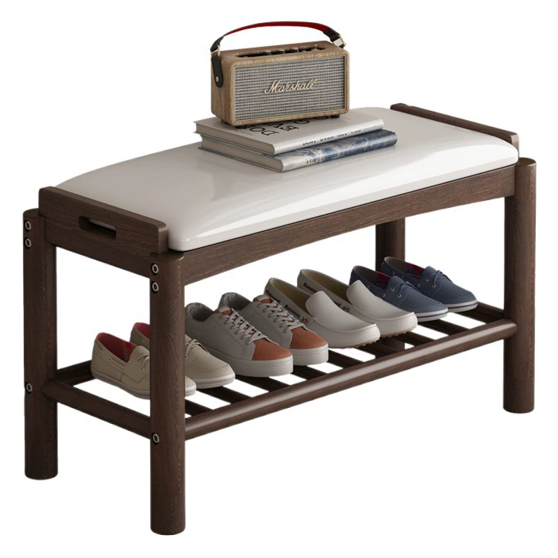 Массив дерева обуви изменение табурет дома обуви изменение табурет низкий стул мягкая сумка обувной шкаф вход обуви стойку Двери Деревянные обуви изменение табурет