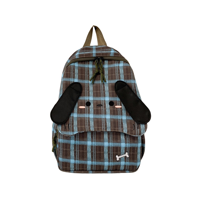 Mochila escolar de gran capacidad de dibujos animados lindos perros mochila de niños y niñas mochila de celosía casual mochila de niños ligera