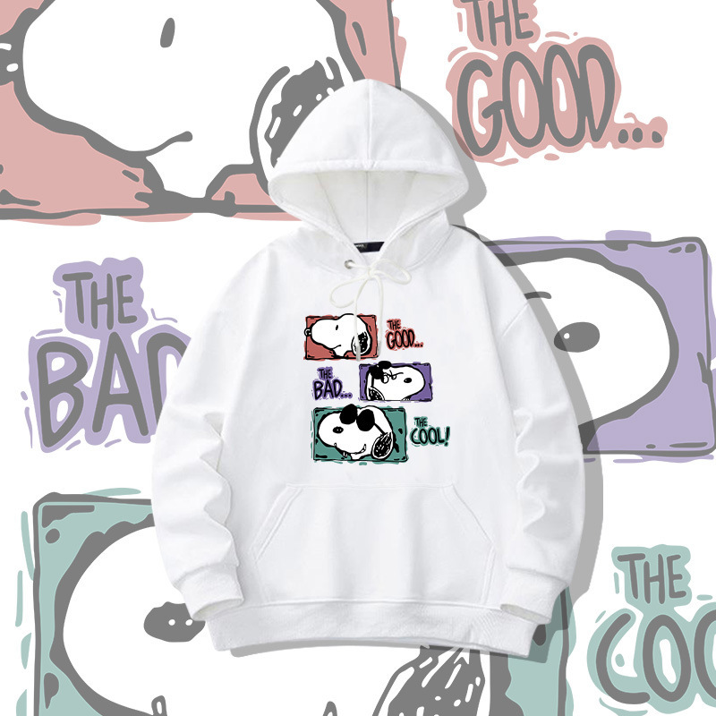 Japanese anime Snoopy hooded sweater men's and women's autumn youth fashion brand loose off-shoulder long sleeve clothes coat Japanese anime Snoopy hooded sweater men's and women's autumn youth fashion brand loose off-shoulder long sleeve clothes coat