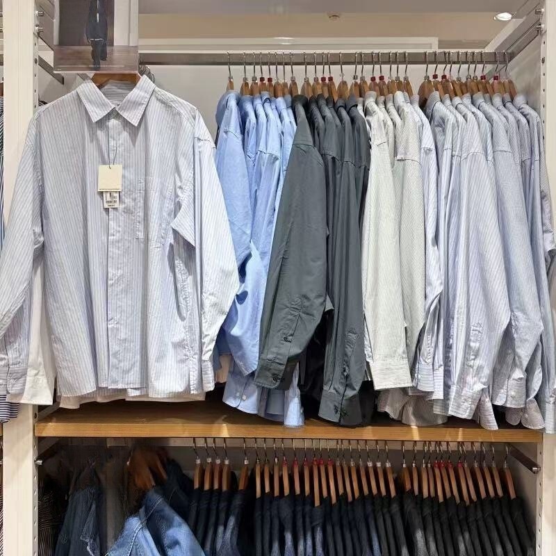 Men's and Women's Loose Stripesd Shirts Long-Sleeved Shirts Casual 25 New Styles E481391 480763 480294