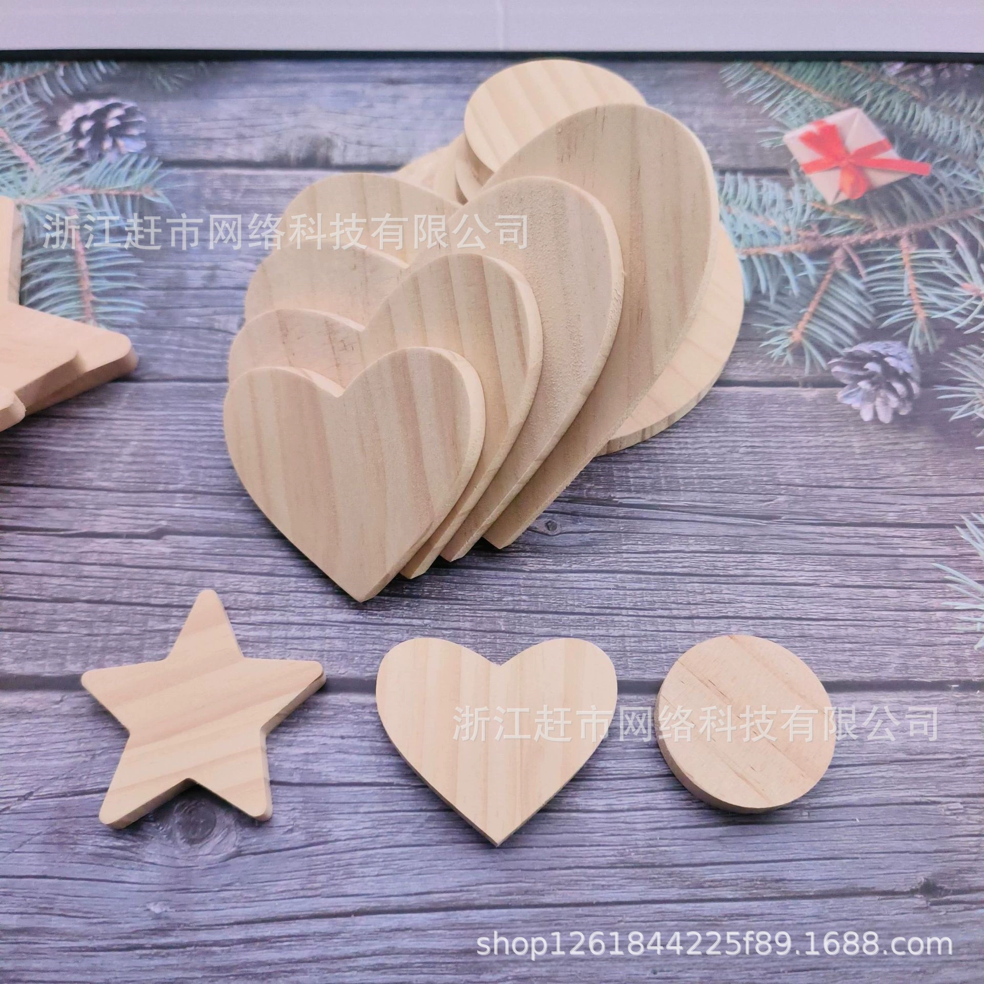 Деревянные украшения ручной работы в форме сердца, круглой формы, подходит для праздничного украшения, детская живопись ручной работы своими руками