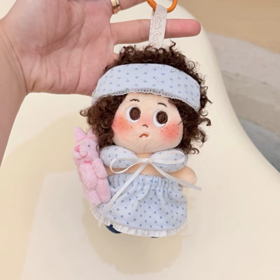 Pluş açarlıqlar Dudu Cute Curly Hair - sleepy-pillow-chocolate-explosion-pendant
