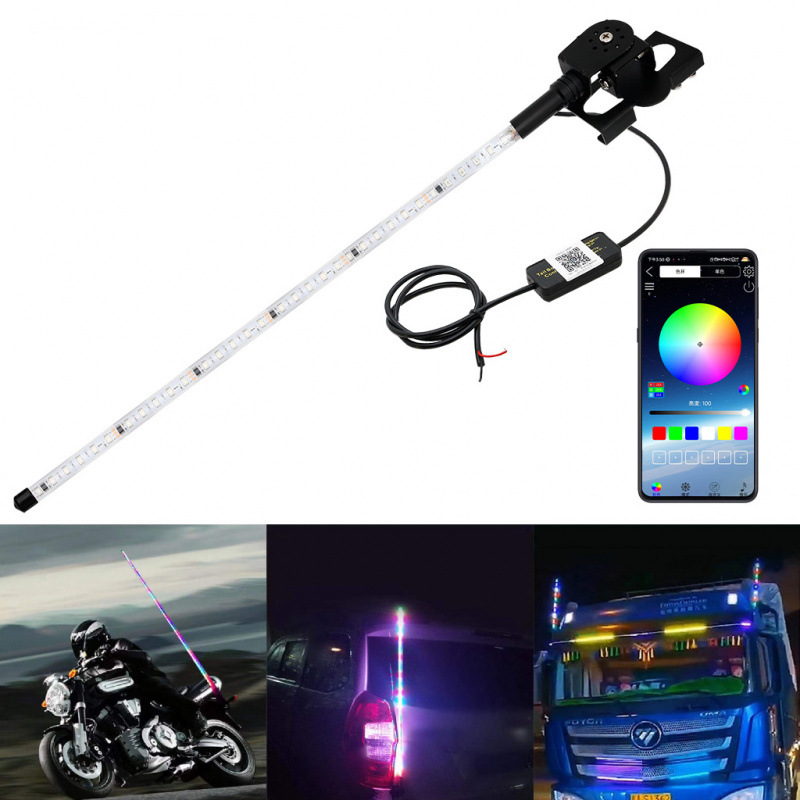 Lámpara de antena de color iluminado barra piloto 12V - 24V gran camión motocicleta decoración de luz de atmósfera