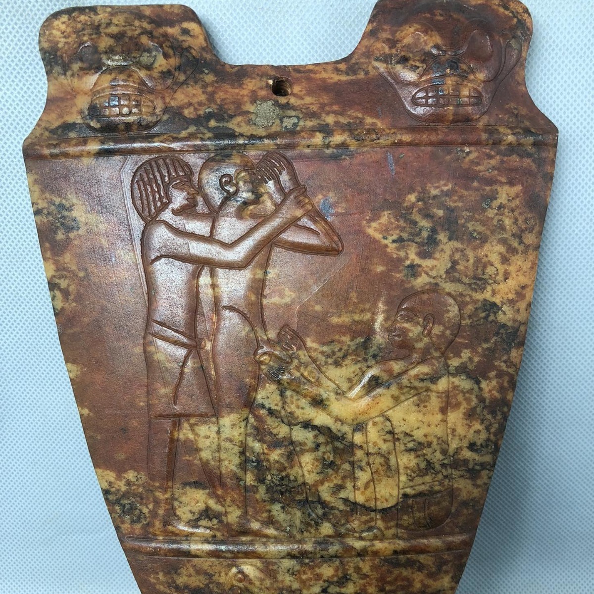 수많은 도매 오래된 HETIAN 옥 마야 문화 마스크 마야 문화 얼굴 메이크업 SANXINGDUI HONGSHAN 문화 장식품
