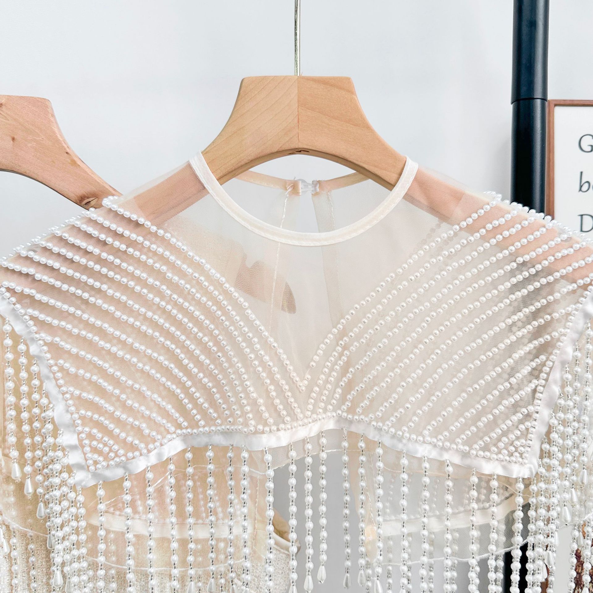 Nuevo cuello de red de cuentas sofisticadas de cuentas pesadas nuevas mujeres cheongsam vestido de hombro al por mayor image 5