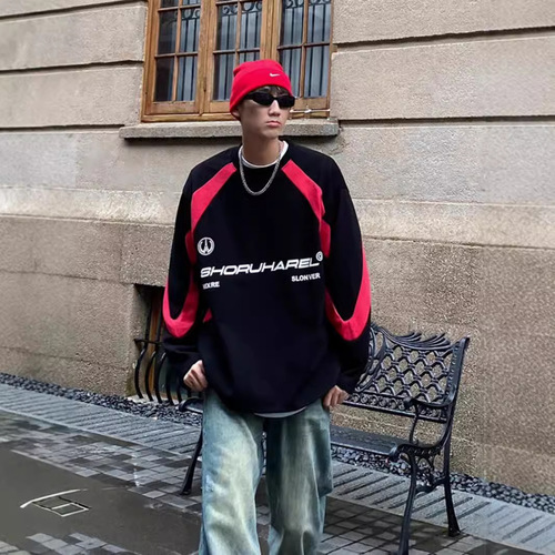 Men's Hoodie 2024 New Spring and Autumn Style American Street Style Cool Bad Boy Heavy Weight Advanced Sense Loose Casual Motorbike Jacket