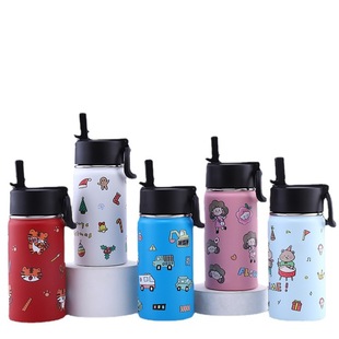 Cross-Border Special Double-Layer 304 Stainless Steel Portable Handle Space Pot Outdoor Sports Pot Straw Cup with Tea Leak Cup