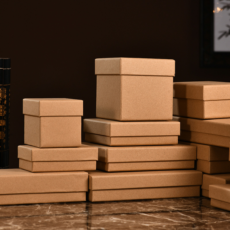 Wholesale kraft paper hard box toys socks leggings heaven and earth cover birthday gift empty box gift packaging box