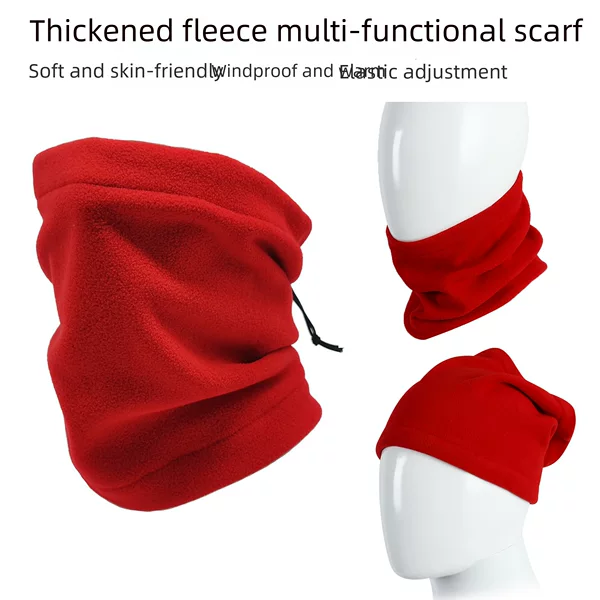 Winter Outdoor Multifunctional Neck Warmer Amazon Fleece Magic Scarf for Men and Women, Fleece-Lined Versatile Warm Hat