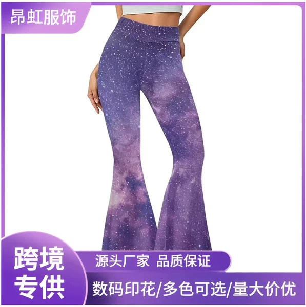 Cross-Border Amazon Xiyin Export European and American Women's Bootcut Pants 3D Printed Casual Yoga Pants