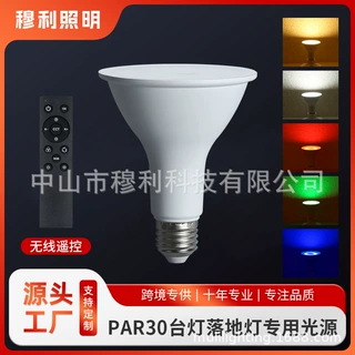 定制PAR30落地灯专用光源85-265V台灯泡RGB无极调光调色E26/E27