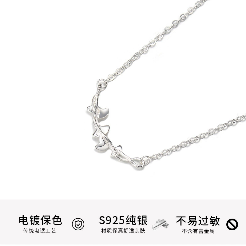 Cute necklace, chain for key bag , silver 999 sample
