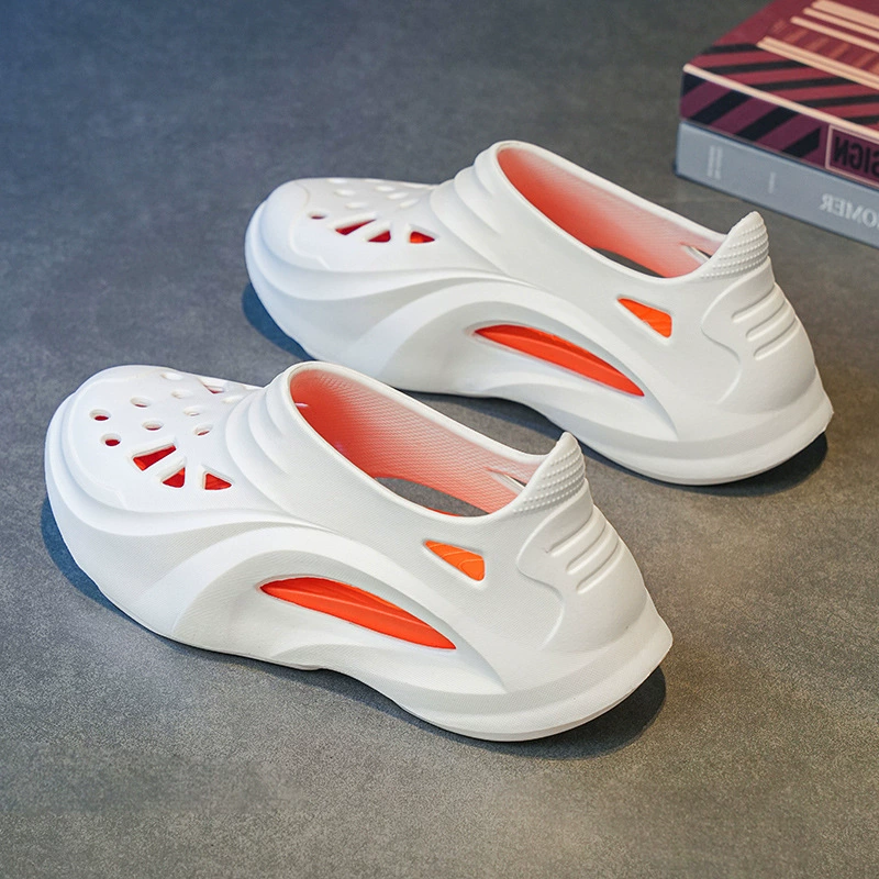 Мужские сандалии Croc, летние, нескользящие, спортивные, пляжные, для рафтинга, вождения, тапочки на толстой подошве с закрытым носком