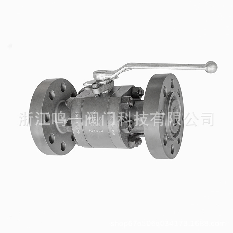 高压锻钢法兰球阀三片式法兰球阀PEEK软密封法兰球阀带锁装置球阀