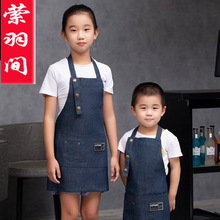 幼儿园围裙套装套装儿童厨师服表演服印logo画画衣服围裙印字印图