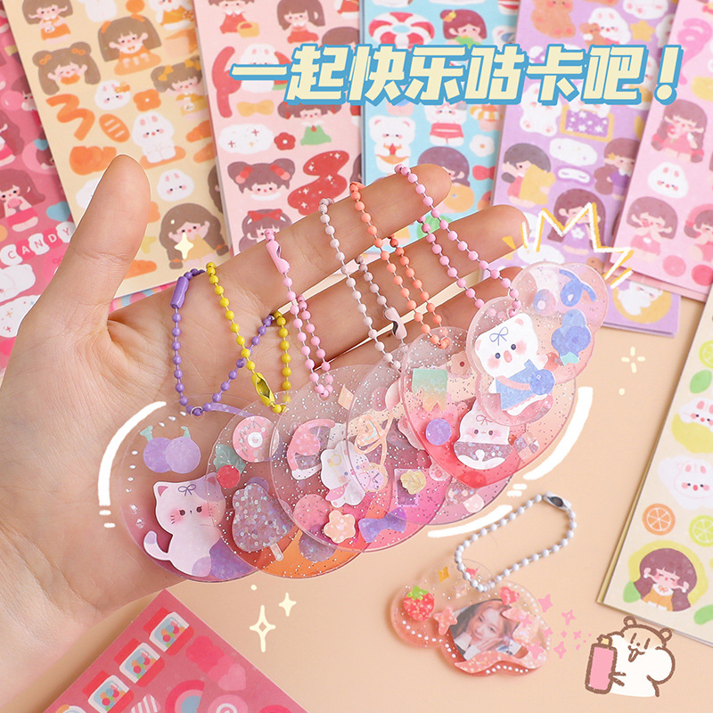 Lindo diario de dibujos animados pegatinas niña Ka Goo placa creativa pegatinas hechas a mano DIY pegatinas al por mayor