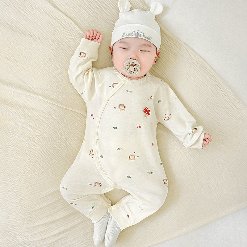 Primavera y otoño, pijamas de algodón recién nacidos, ropa de otoño para niños, niñas y niños, ropa de bebé image 7