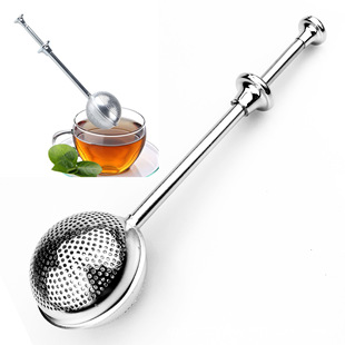 Syringe 304 stainless steel tea strainer retractable tea strainer repeated use filter seasoning ball high-grade tea strainer