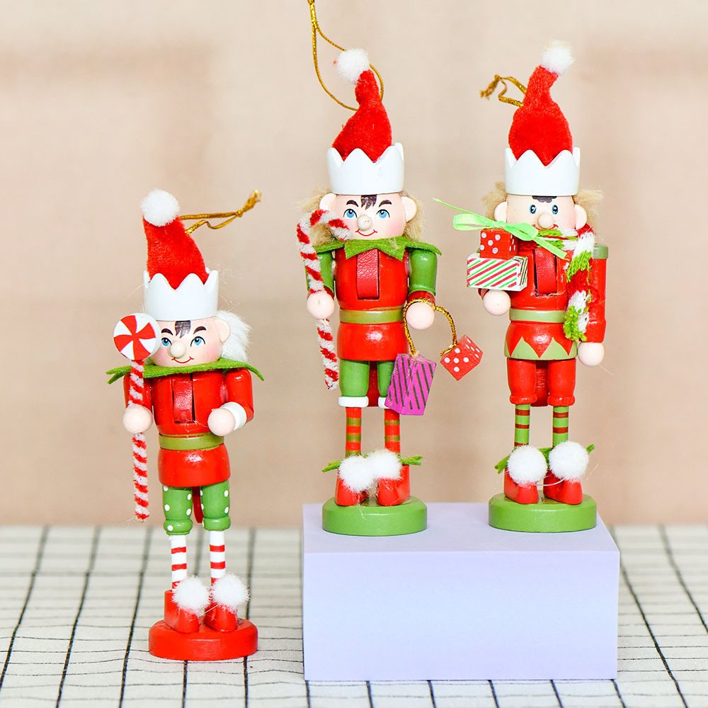 Nuevo estilo europeo muñecas de dibujos animados payaso artesanía decoración navideña colgante pequeño