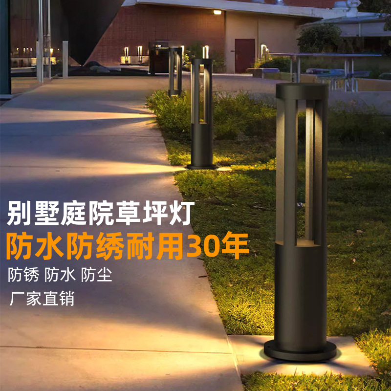 lámpara de césped exterior impermeable lámpara de iluminación solar de patio sin cableado sin perforación jardín villa lámpara de césped led