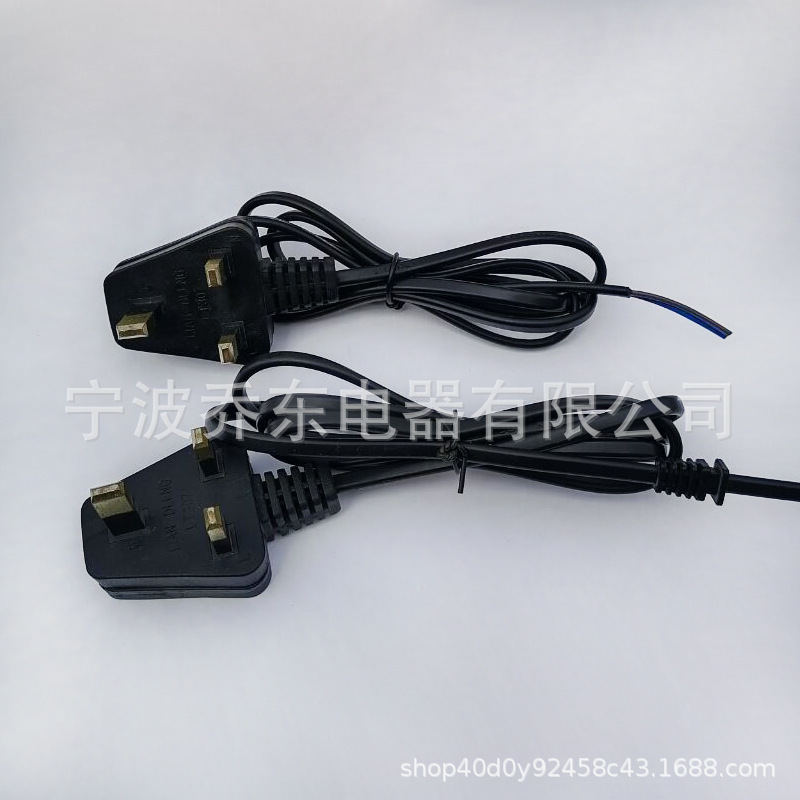 厂家供应英规三插电源线 AC大小英式插头线英标带13A保险丝连接线