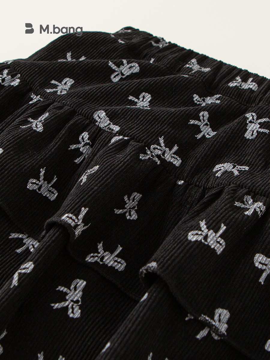 Yoobao ropa infantil 2025 nueva niñas falda corta de flores negras de otoño niñas arco falda de torta falda