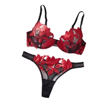 新款法式刺绣超薄杯文胸罩带钢圈聚拢半罩杯透明大码乳罩25043