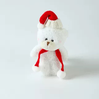 Navidad adorable peluche osos marrones horneado pastel decoración adornos con sombrero bufandas osos vestido de Nochebuena