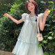French Style Sweet Age-reducing Small Flying Sleeve dress Women's Summer Pure Elegant Elegant High-end Elegant Super Fairy Short Skirt
