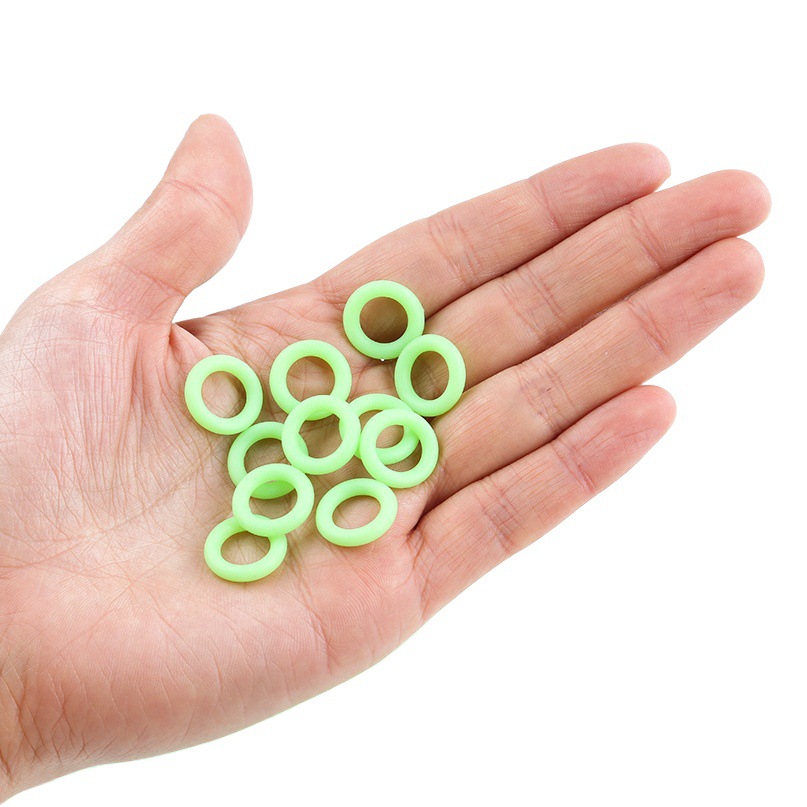 Outdoor multifunctional ground nail fluorescent ring night aperture luminous silicone ring camping tent canopy nail warning ring accessories