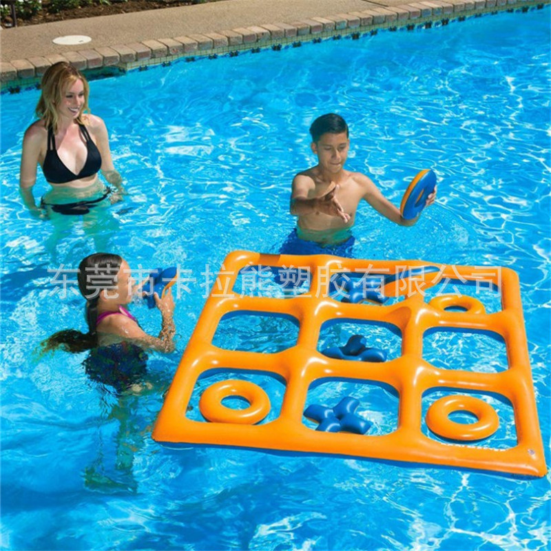 New Water Inflatable Chessboard Ox Inflatable Throwing Toy Ring Nine-Square Grids Family Interactive Competitive Game