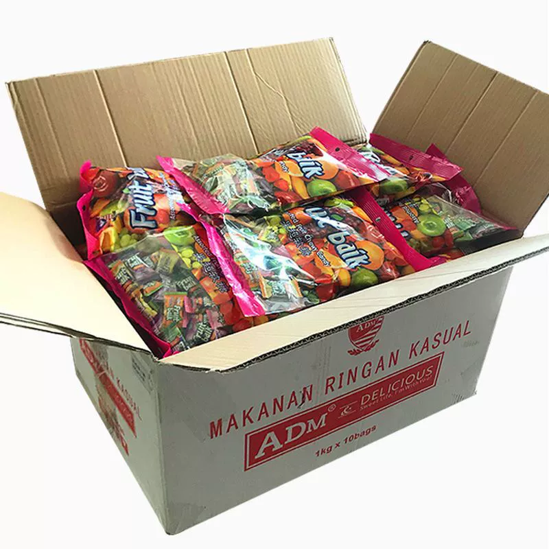 Малайзийские фруктовые сладости Super Fructory Softels импортированные мелкие закуски к свадебной конфете оптовая свадебная конфета с перемешанным водяным фруктовым вкусом