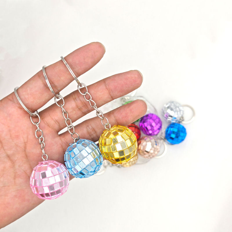 Cross-Border New Mirror Ball Keychain Pendant Disco Disco Reflective Ball Keychain Pendant Small Gift