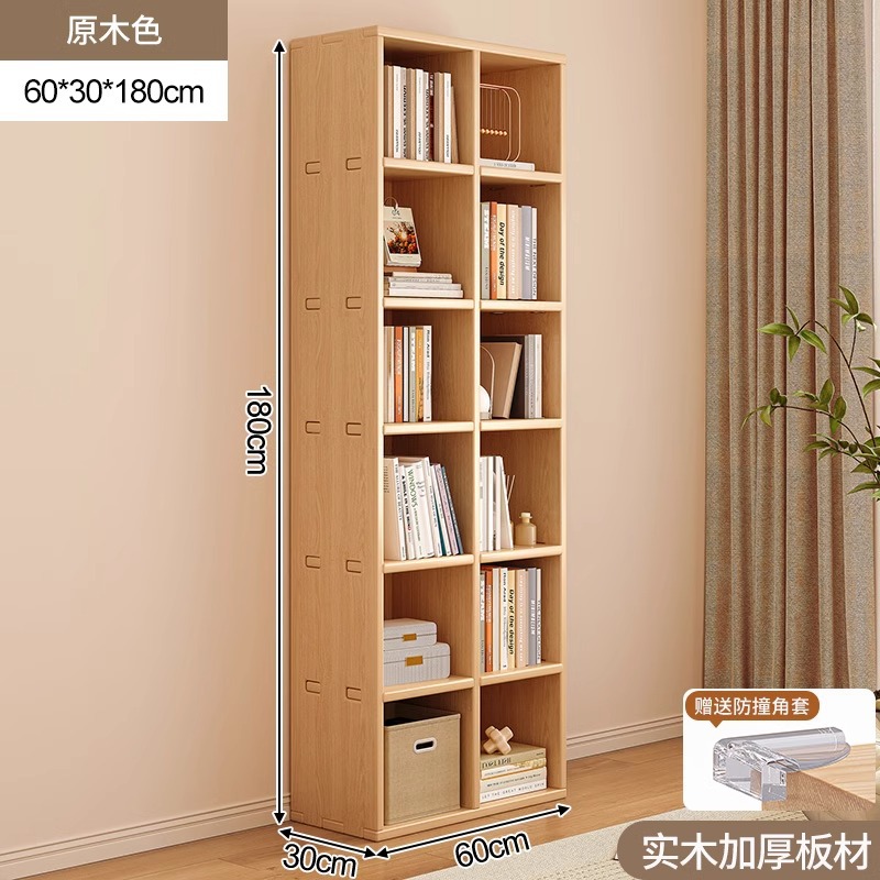 Gabinete bajo de madera maciza esquina de piso estantería estrecha gabinete lateral contra la pared estantería pequeña no ocupa espacio armario de almacenamiento simple